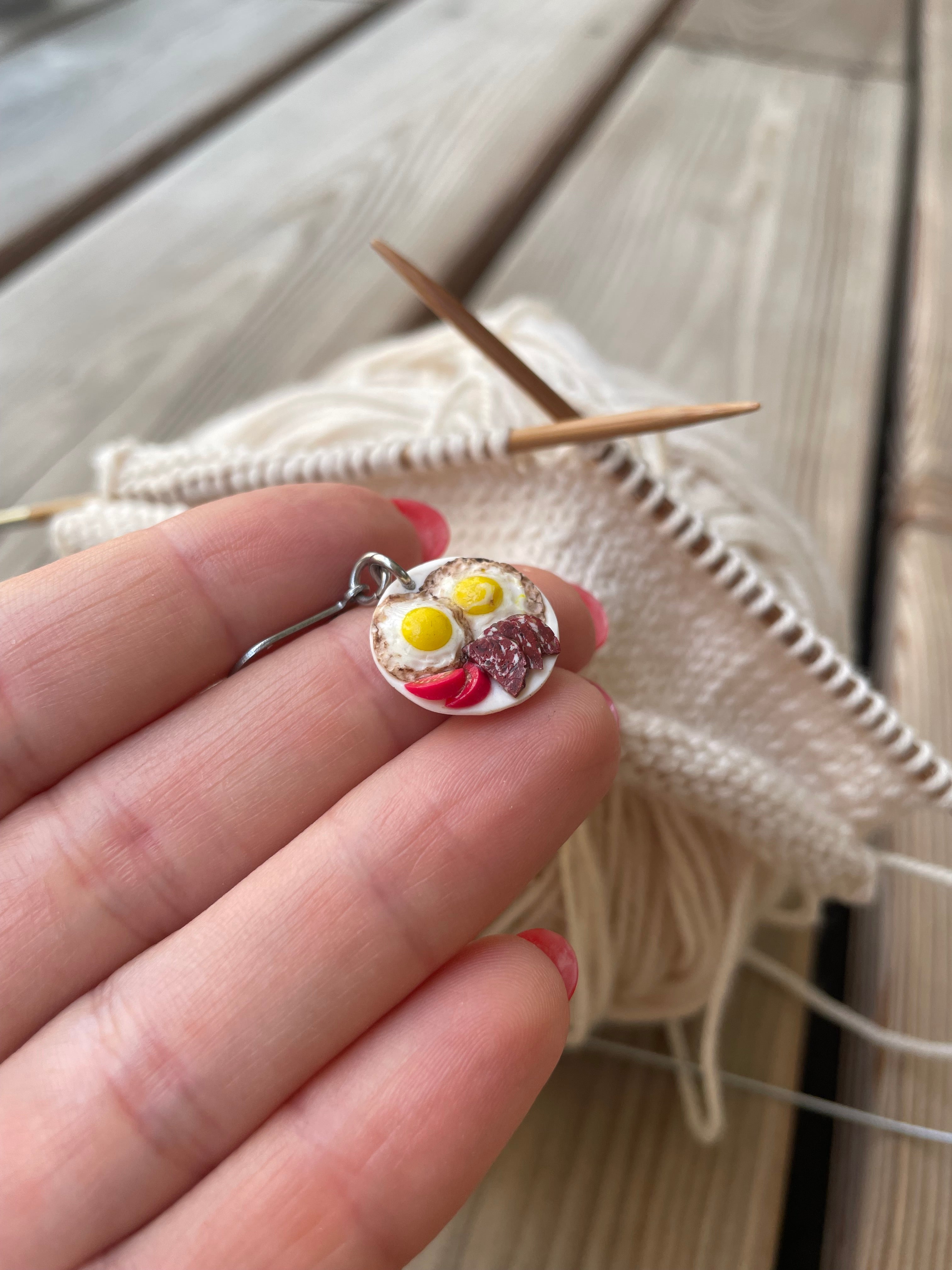 Maschenmarkierer – Einzelstück Food 🍔 | Handmade | Wähle dein Design