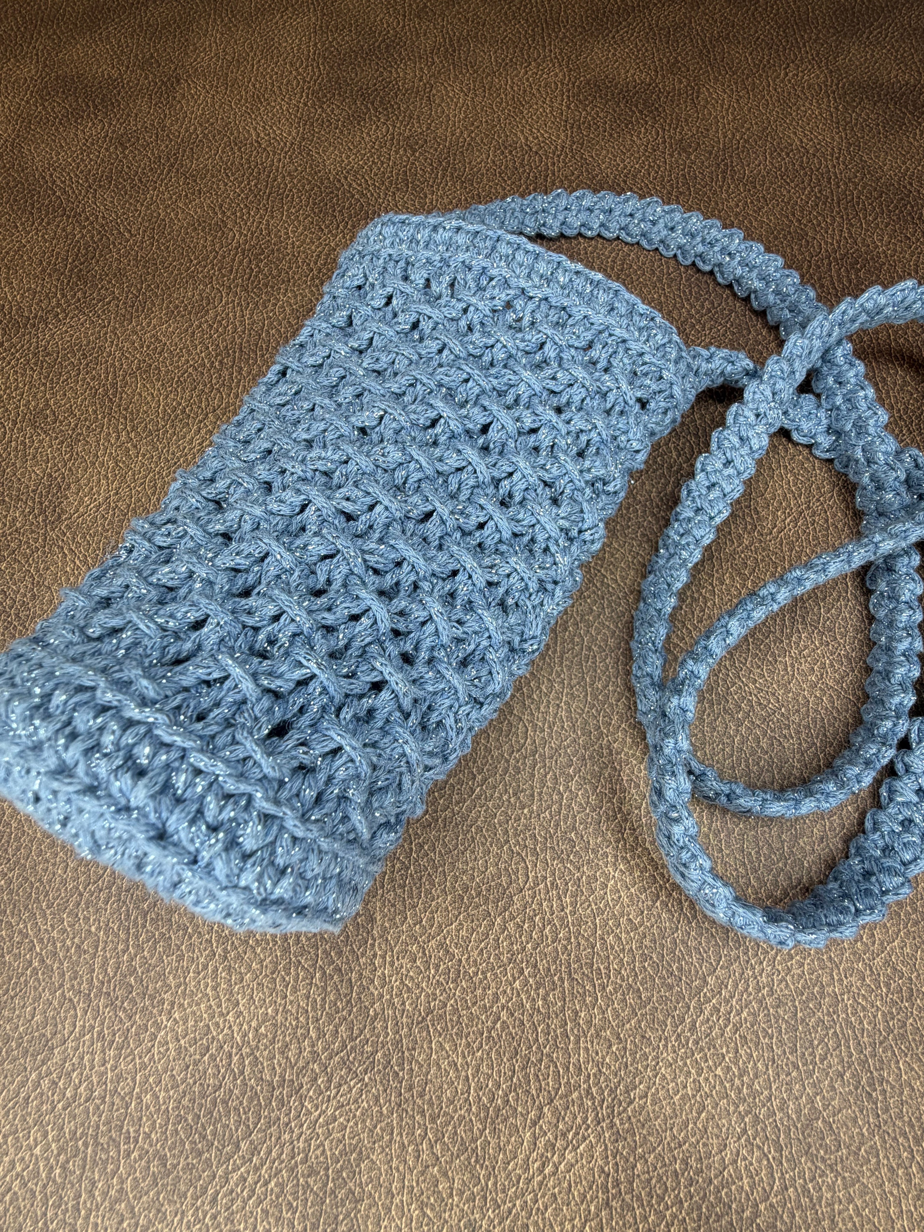 Flaschentasche gehäkelt/gestrickt ✨