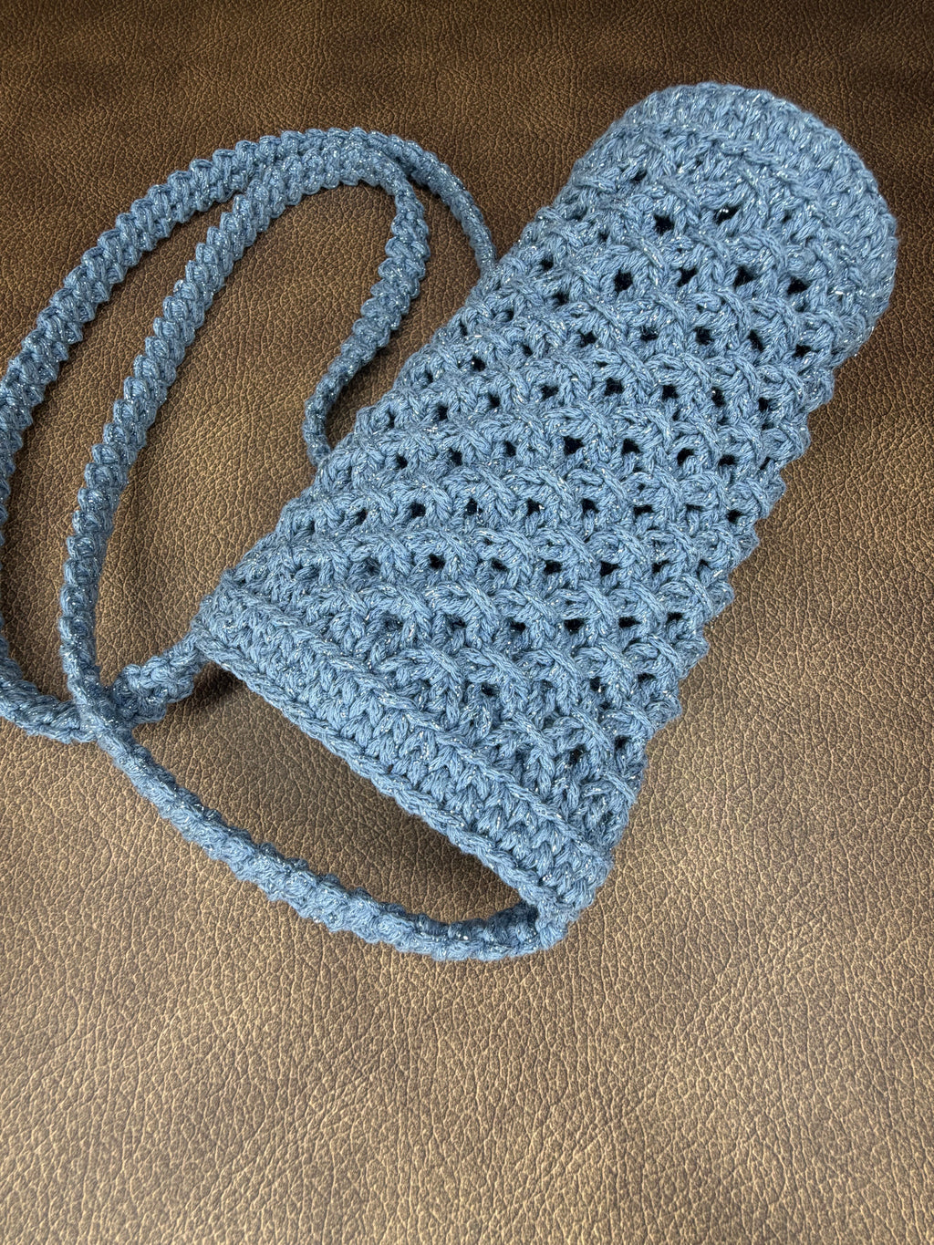 Flaschentasche gehäkelt/gestrickt ✨