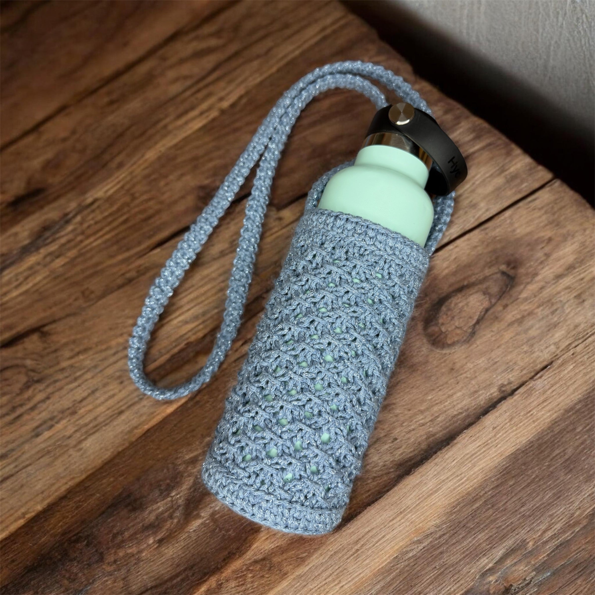 Flaschentasche gehäkelt/gestrickt ✨